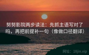 努努影院两步读法：先抓主语写对了吗，再把前提补一句（像做口径翻译）